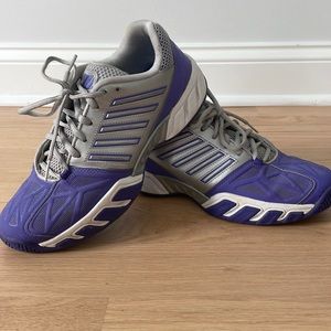 K-Swiss purple and silver tennis shoes size 9